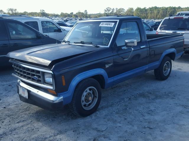 1FTBR10A1HUC03576 - 1987 FORD RANGER BLUE photo 2