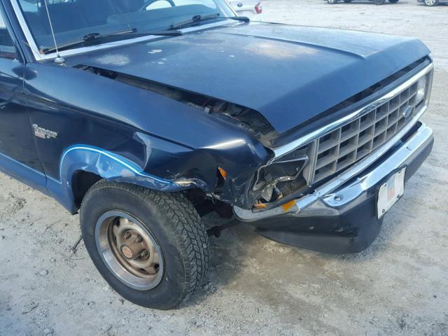 1FTBR10A1HUC03576 - 1987 FORD RANGER BLUE photo 9