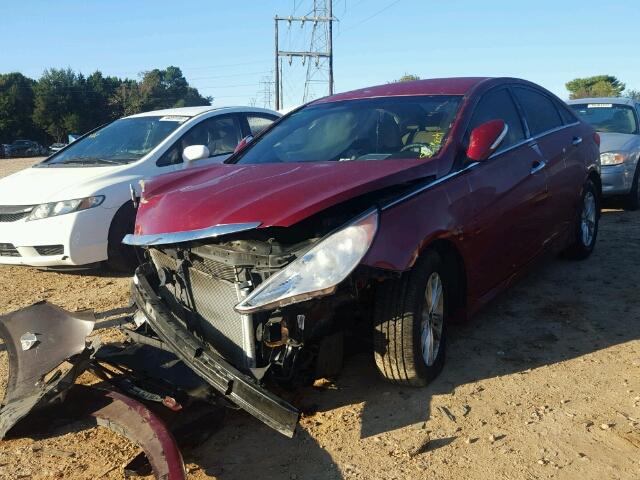 5NPEB4AC3EH878533 - 2014 HYUNDAI SONATA GLS RED photo 2