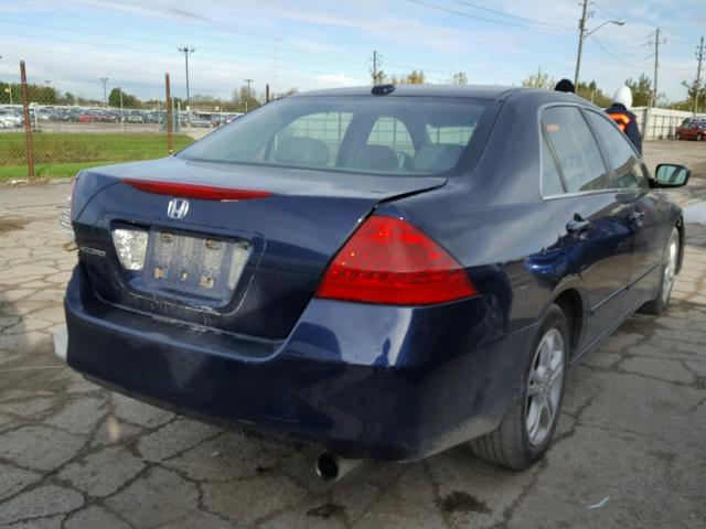 1HGCM56877A227736 - 2007 HONDA ACCORD BLUE photo 4