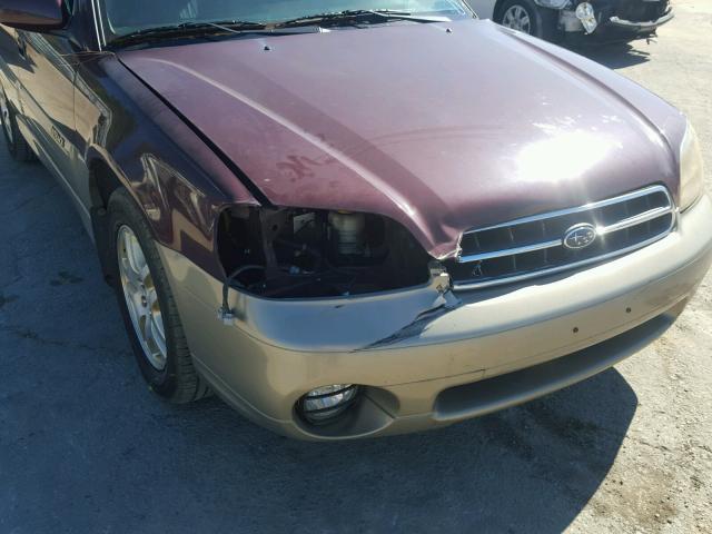 4S3BE6861Y7207294 - 2000 SUBARU LEGACY OUT MAROON photo 10