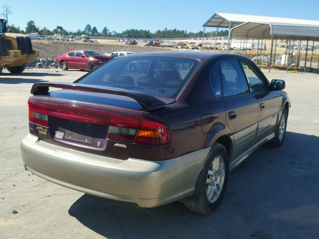 4S3BE6861Y7207294 - 2000 SUBARU LEGACY OUT MAROON photo 4