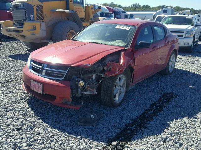 1C3CDZAB2CN141363 - 2012 DODGE AVENGER SE RED photo 2