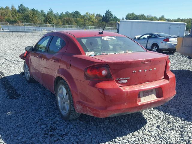 1C3CDZAB2CN141363 - 2012 DODGE AVENGER SE RED photo 3