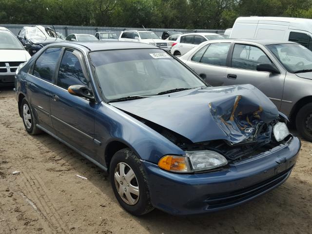 JHMEG8546SS037684 - 1995 HONDA CIVIC DX BLUE photo 1