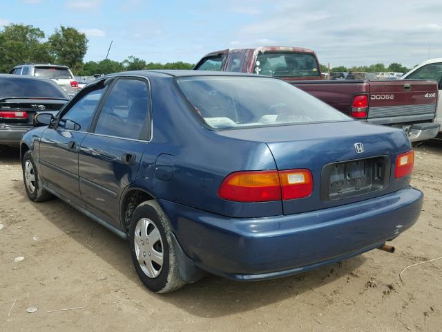 JHMEG8546SS037684 - 1995 HONDA CIVIC DX BLUE photo 3