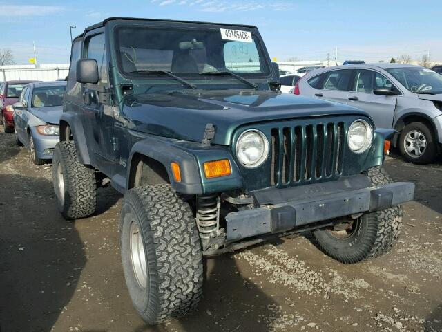 1J4FA29P9YP701331 - 2000 JEEP WRANGLER / GREEN photo 1