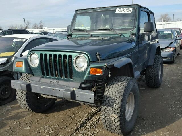 1J4FA29P9YP701331 - 2000 JEEP WRANGLER / GREEN photo 2