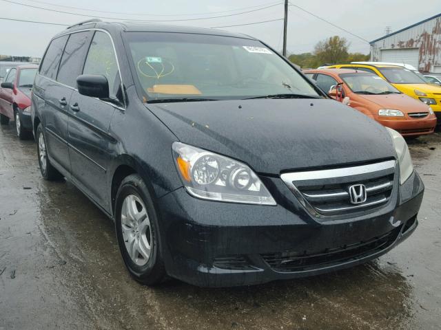 5FNRL387X6B445549 - 2006 HONDA ODYSSEY EX BLACK photo 1
