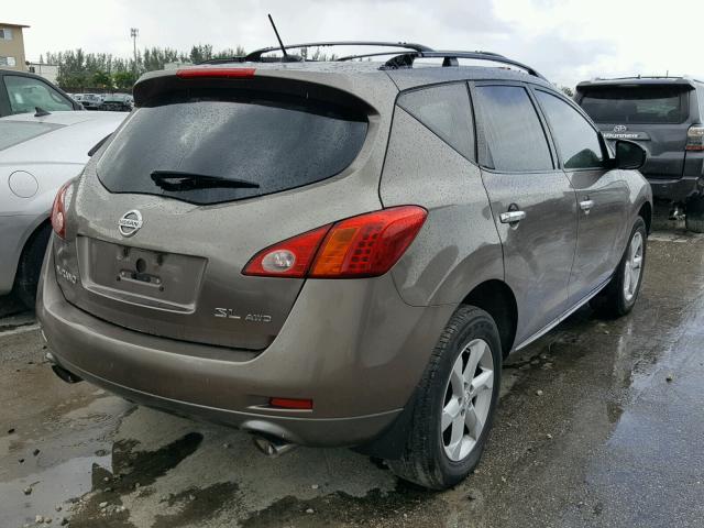 JN8AZ18WX9W122811 - 2009 NISSAN MURANO BROWN photo 4