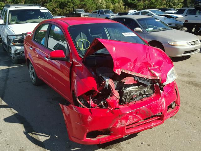 KL1TG56E09B306620 - 2009 CHEVROLET AVEO LT RED photo 1