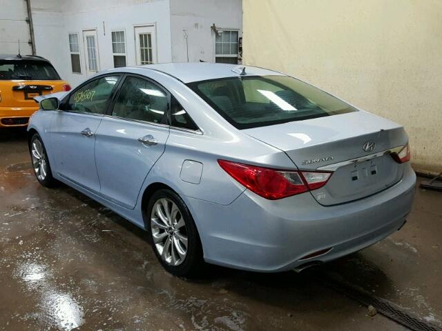 5NPEC4AC3CH413633 - 2012 HYUNDAI SONATA SE BLUE photo 3