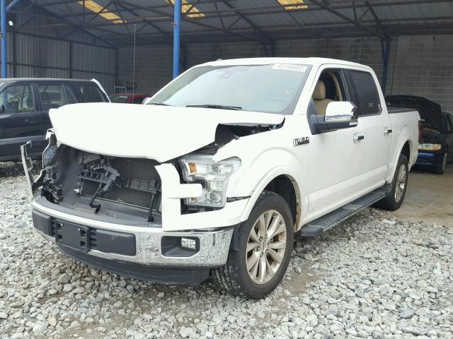 1FTEW1CF4FFB76727 - 2015 FORD F150 SUPER WHITE photo 2