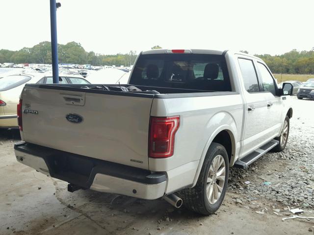 1FTEW1CF4FFB76727 - 2015 FORD F150 SUPER WHITE photo 4