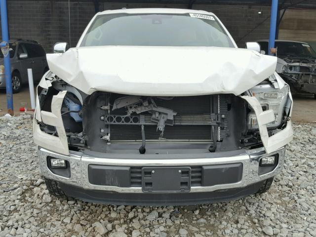 1FTEW1CF4FFB76727 - 2015 FORD F150 SUPER WHITE photo 9