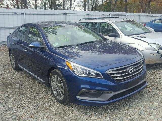 5NPE34AF4HH579743 - 2017 HYUNDAI SONATA SPO BLUE photo 1