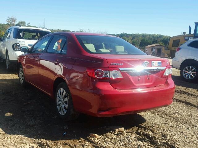 2T1BU4EE1CC887997 - 2012 TOYOTA COROLLA BA RED photo 3