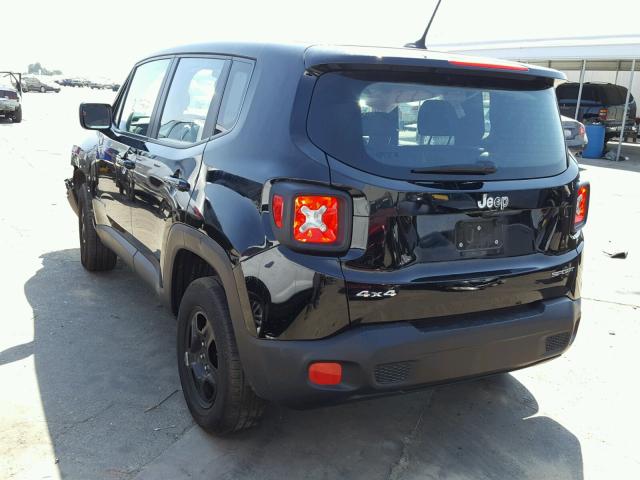 ZACCJBABXHPE82357 - 2017 JEEP RENEGADE S BLACK photo 3