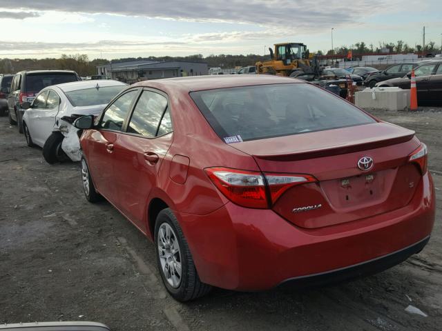 5YFBURHE3FP241910 - 2015 TOYOTA COROLLA L BURGUNDY photo 3