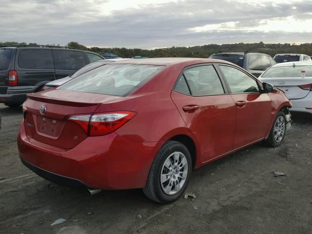 5YFBURHE3FP241910 - 2015 TOYOTA COROLLA L BURGUNDY photo 4