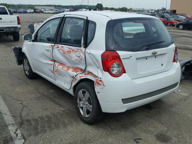 KL1TD6DE9BB138421 - 2011 CHEVROLET AVEO LS WHITE photo 3