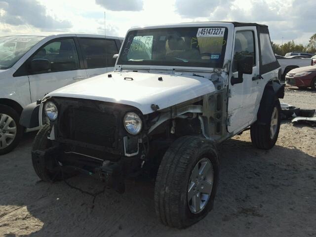 1C4GJWAG7EL208134 - 2014 JEEP WRANGLER S WHITE photo 2