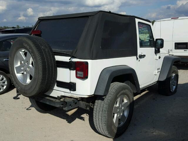 1C4GJWAG7EL208134 - 2014 JEEP WRANGLER S WHITE photo 4