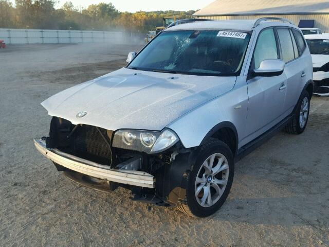 WBXPC9C48AWJ32448 - 2010 BMW X3 XDRIVE3 SILVER photo 2