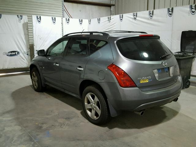 JN8AZ08T05W324857 - 2005 NISSAN MURANO SL GRAY photo 3