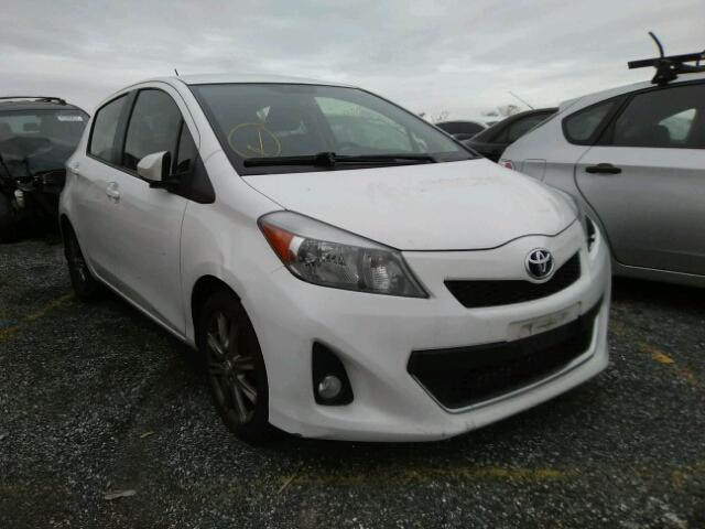 JTDKTUD38ED585048 - 2014 TOYOTA YARIS WHITE photo 1