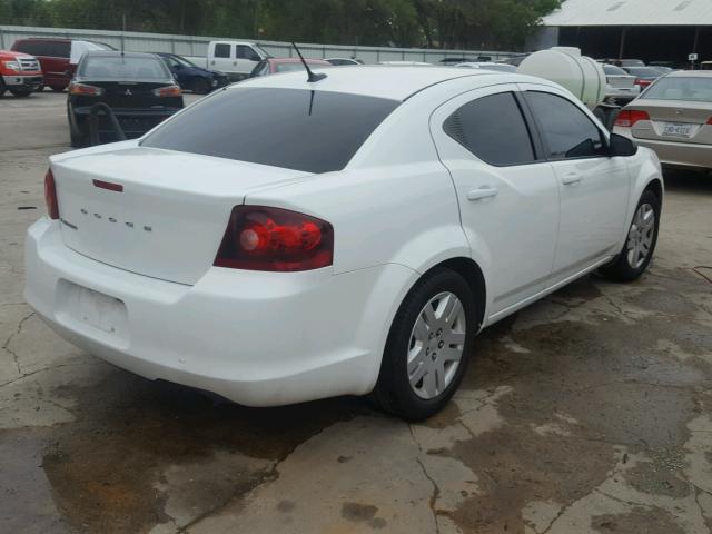 1C3CDZAB7DN596808 - 2013 DODGE AVENGER SE WHITE photo 4