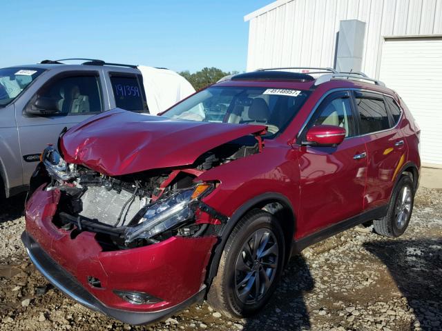 5N1AT2MT6FC920679 - 2015 NISSAN ROGUE S RED photo 2
