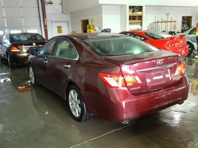 JTHBJ46G772016632 - 2007 LEXUS ES MAROON photo 3
