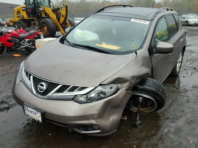 JN8AZ1MW9BW156993 - 2011 NISSAN MURANO S BROWN photo 2