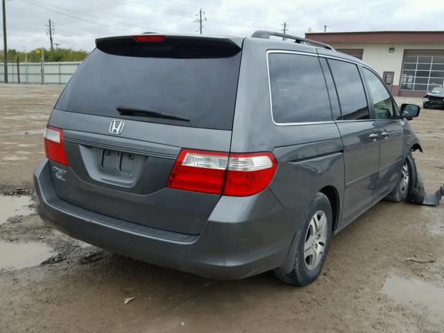 5FNRL38707B419480 - 2007 HONDA ODYSSEY GRAY photo 4