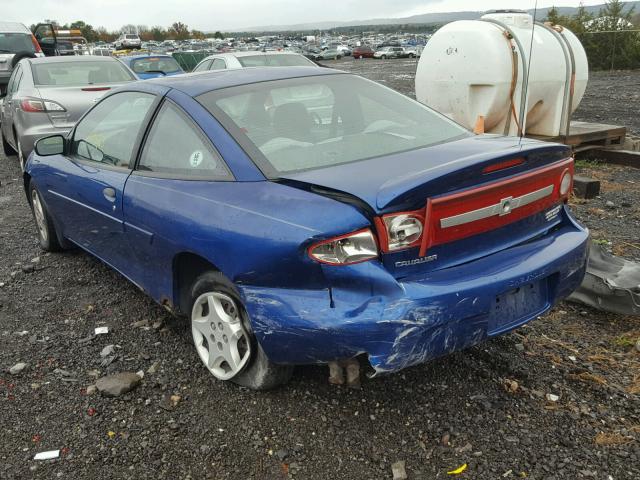 1G1JC12FX37108195 - 2003 CHEVROLET CAVALIER BLUE photo 3