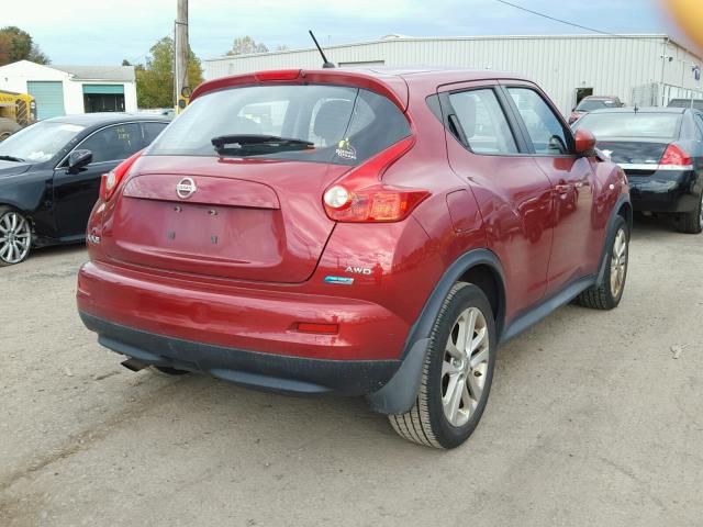 JN8AF5MV3DT219419 - 2013 NISSAN JUKE S MAROON photo 4