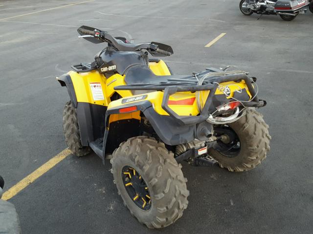 3JBEKCJ18CJ000648 - 2012 CAN-AM OUTLANDER YELLOW photo 3