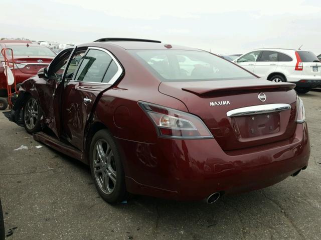 1N4AA5AP7DC815266 - 2013 NISSAN MAXIMA S MAROON photo 3