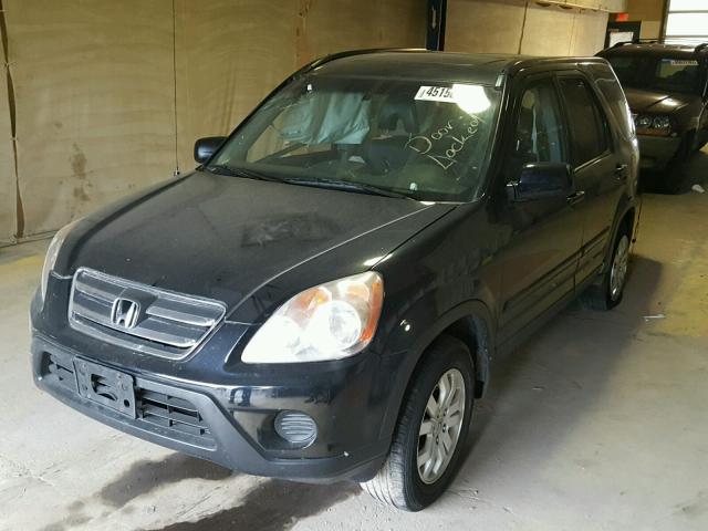 JHLRD78946C012623 - 2006 HONDA CR-V BLACK photo 2