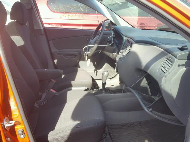 KNADE123086373366 - 2008 KIA RIO ORANGE photo 5