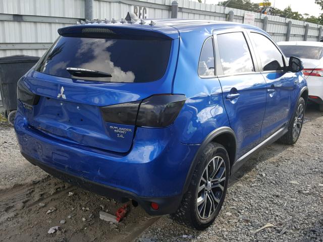 JA4AP3AW4GZ056835 - 2016 MITSUBISHI OUTLANDER BLUE photo 4