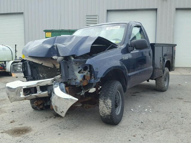 1FDSF31L82EB01824 - 2002 FORD F350 SRW S BLUE photo 2