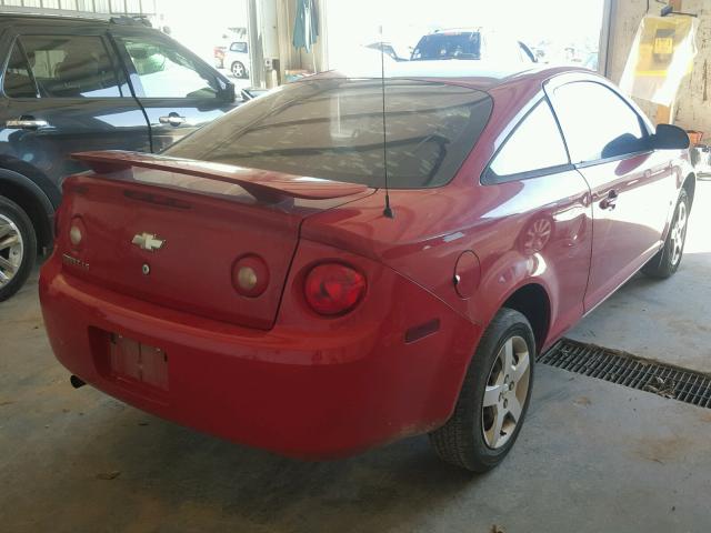 1G1AK15F477255035 - 2007 CHEVROLET COBALT RED photo 4