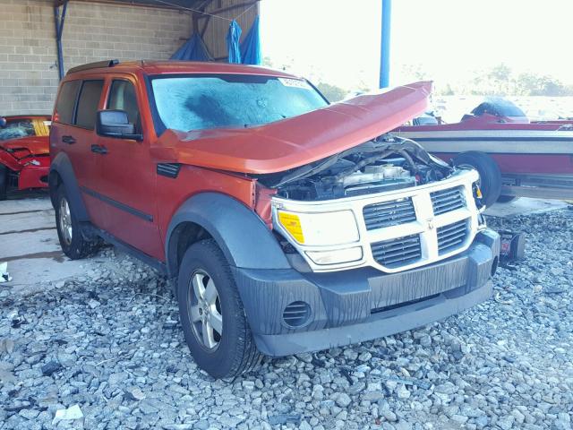 1D8GT28K97W659601 - 2007 DODGE NITRO SXT ORANGE photo 1