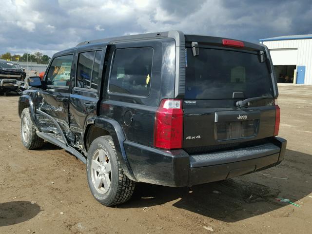 1J8HG48K77C598746 - 2007 JEEP COMMANDER BLACK photo 3