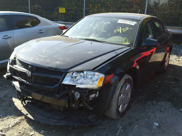 1B3LC46K18N154866 - 2008 DODGE AVENGER SE BLACK photo 2