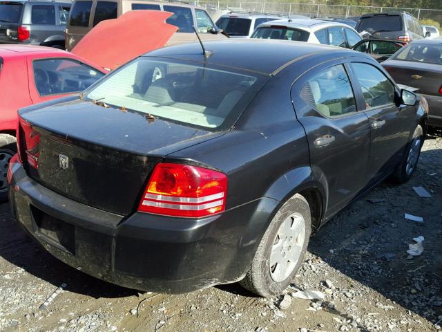 1B3LC46K18N154866 - 2008 DODGE AVENGER SE BLACK photo 4