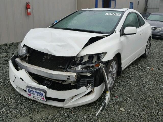 2HGFG1B99AH500972 - 2010 HONDA CIVIC EXL WHITE photo 2
