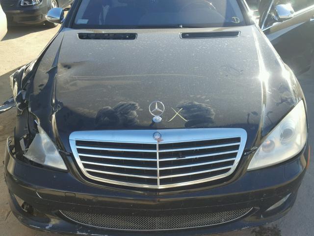 WDDNG71X57A137225 - 2007 MERCEDES-BENZ S 550 BLACK photo 7